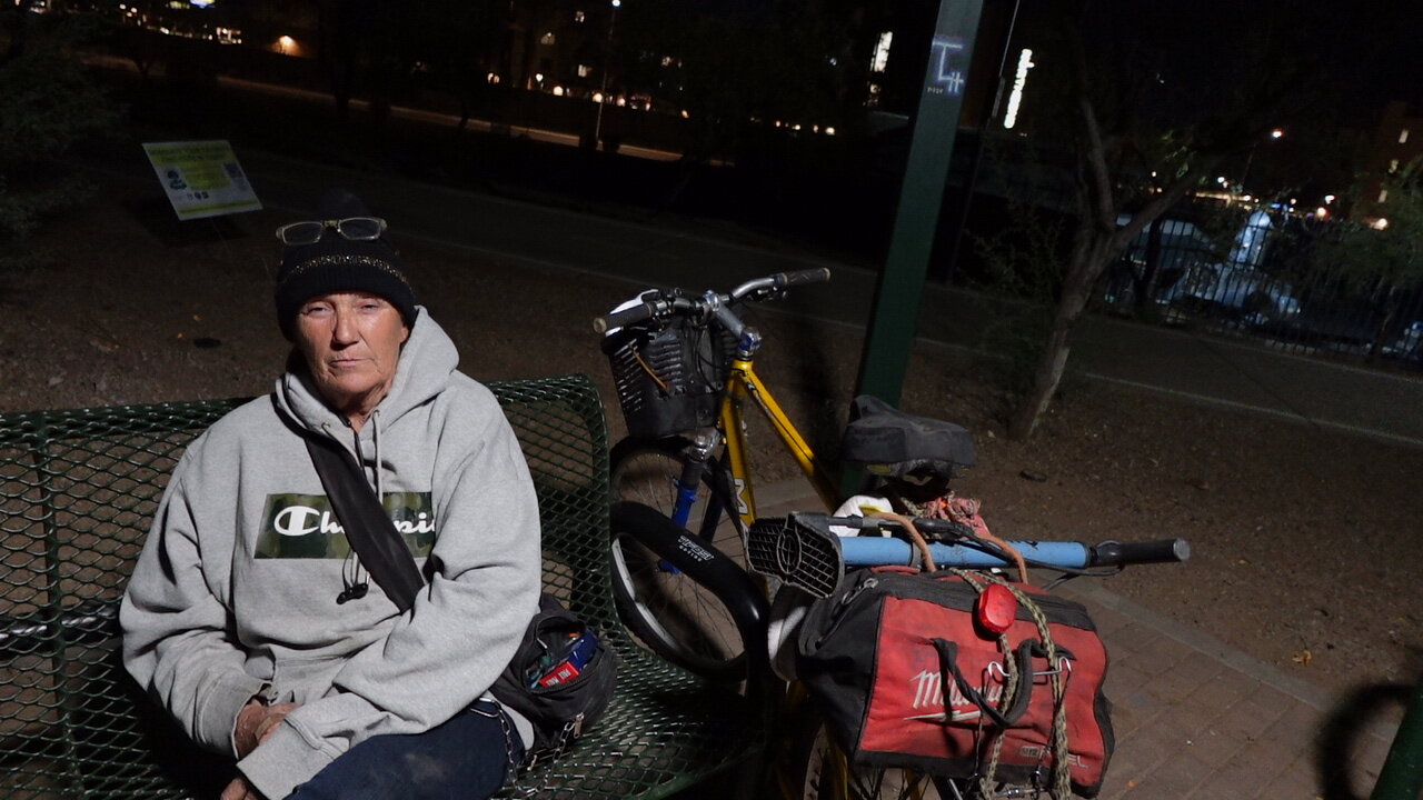 Cynthia 59 and 10 year Military Veteran and now homeless in AZ.