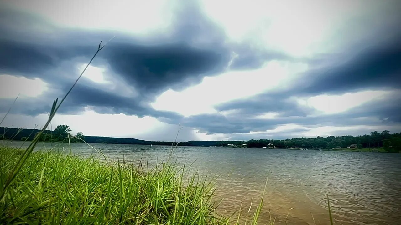 Relaxing at the lake before storm