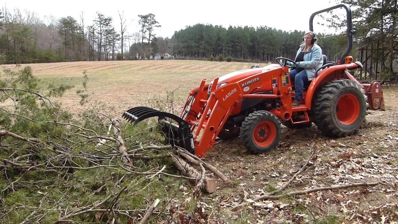 #115 Using The Land Pride Grapple To Clear More of the Field Edge