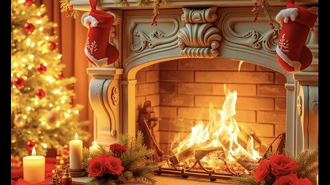 🎶🎅🏻🎄🎼🔥 Christmas Fireplace Music Relaxing Christmas Music Ambience ❤‍🔥