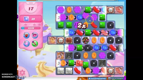 Candy Crush Level 1524 Audio Talkthrough, 1 Star 0 Boosters