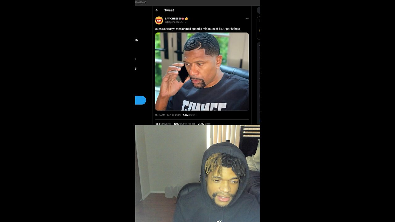 Jalen Rose Says Men Should Pay $100 MINIMUM For A Haircut!!