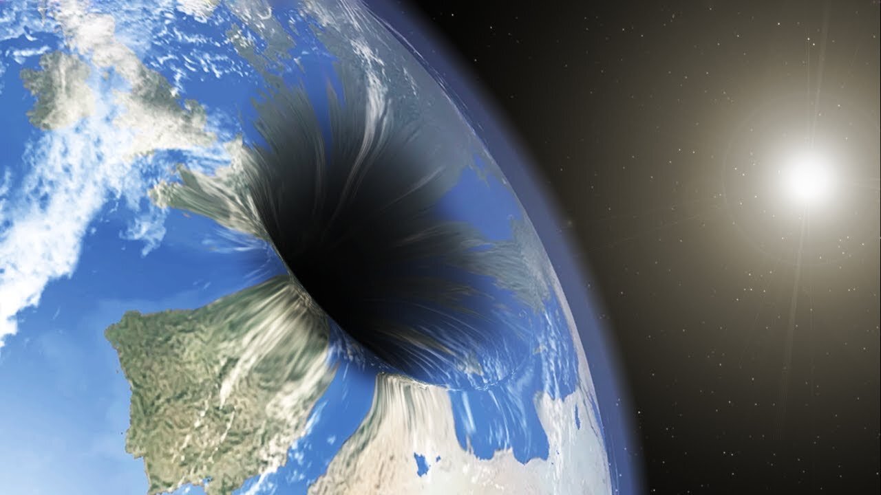 Size comparison between the Earth and a black hole the mass of the Sun - viral