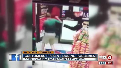 Armed suspect shoves fleeing customers during East Naples robbery