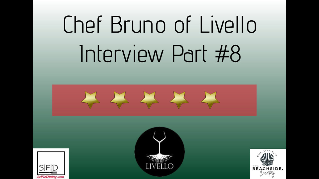 Who’s at The Chef’s Table with Chef Dan? Chef Dan Welcomes Chef Bruno to The Chef's Table! Part VIII