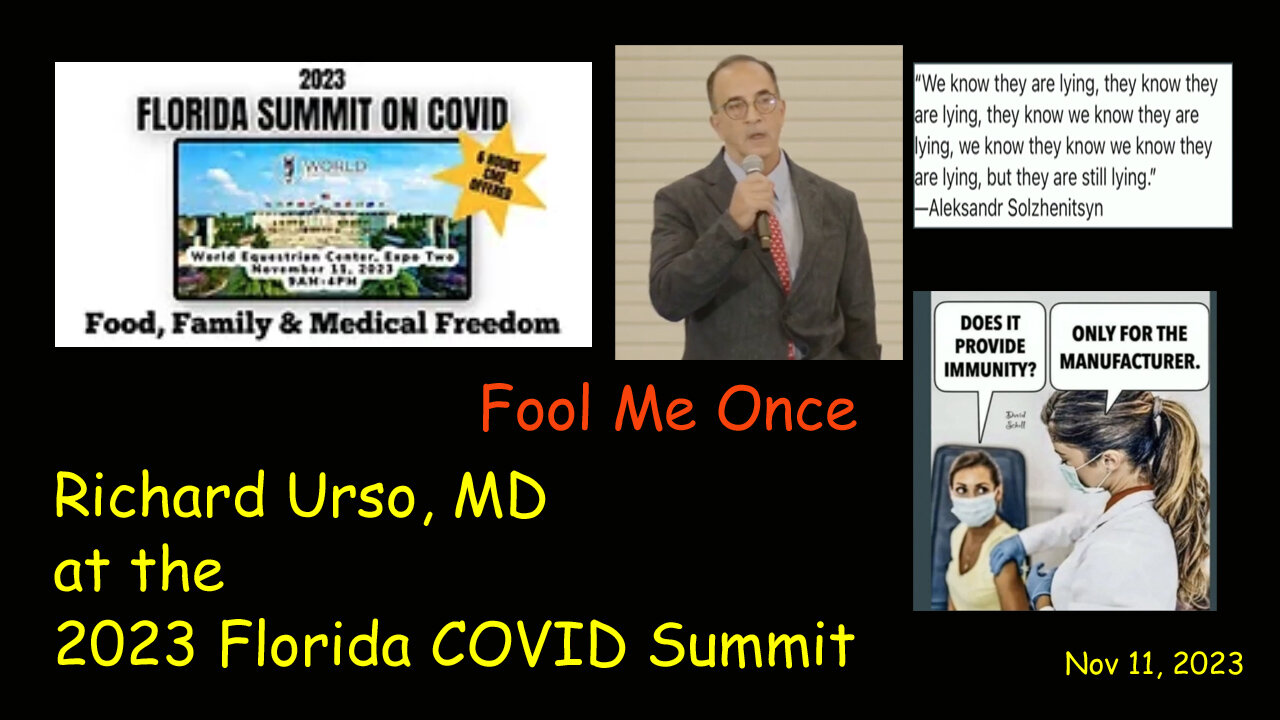 Richard Urso, MD at the 2023 COVID Summit