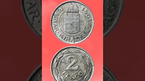 Hungary 2 Pengo 1941.#shorts #education #coinnotesz