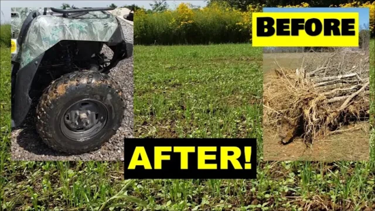 Illinois Farm VLOG: Land clearing plot update, duck pond & ATV tire repair