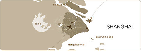 Shanghai literally means the city by the sea. , on the west shore of the Pacific Ocean