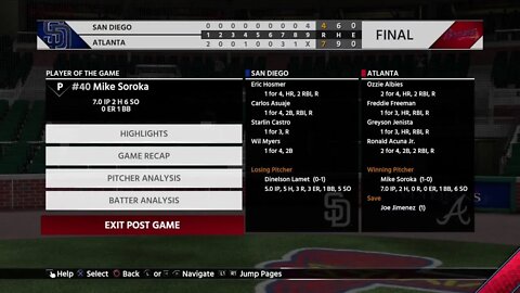 Braves Dynasty 2022 NLCS G:1 VS San Diego