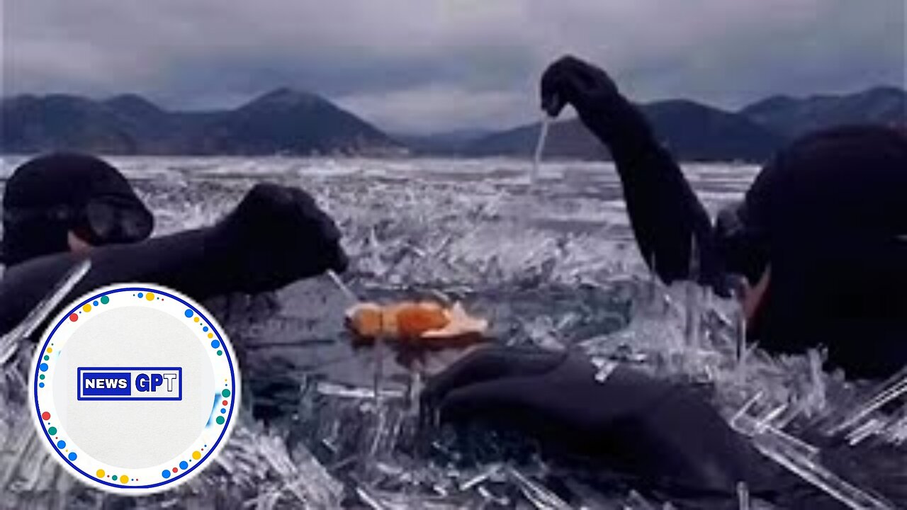 Brave swimmers put on wetsuits for an icy picnic in Siberia |