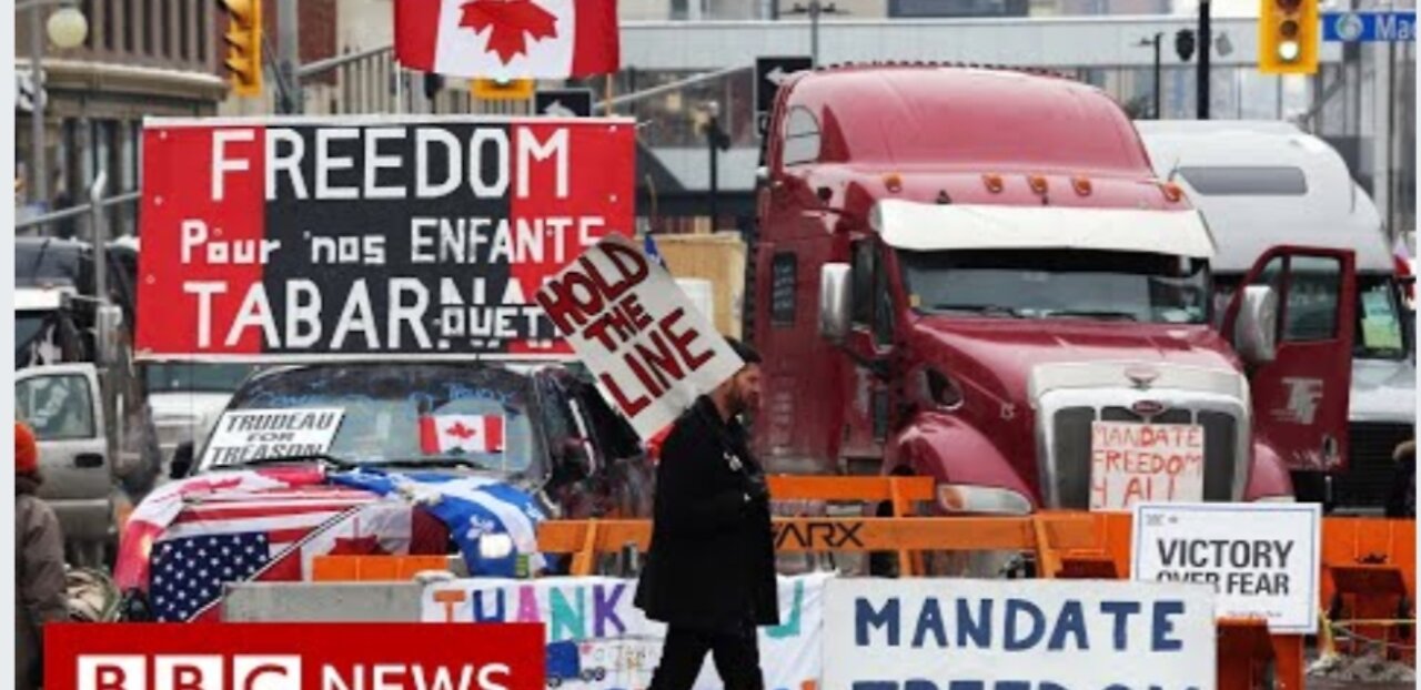 Ottawa locals plead for end of trucker protest in Canadian capital - BBC News