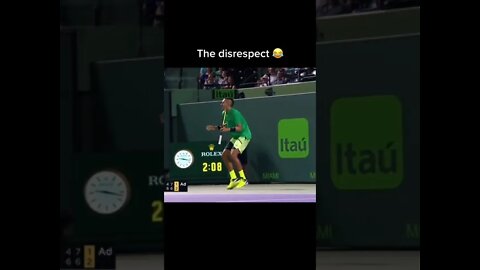 The disrespect in Tennis 😅