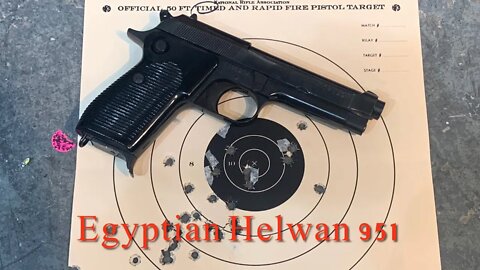 Egyptian Helwan model 951 military issue 8 round 9mm Luger semi auto pistol 9 parabellum brigadier