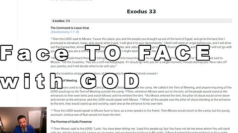 Yet ANOTHER Covenant and a Confused GOD Exodus 33-35