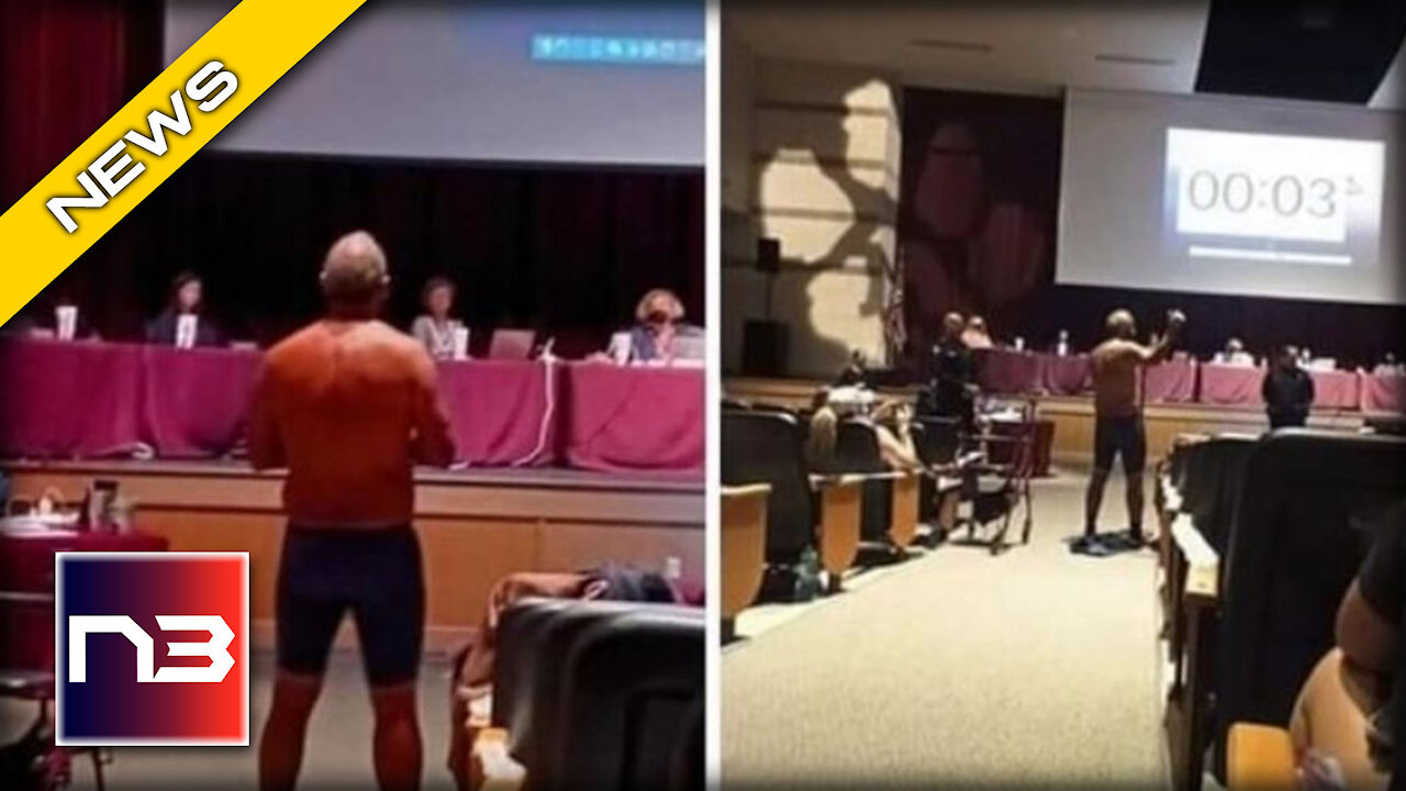 BIZARRE: Texas Dad STRIPS DOWN in front of School Board to Show Support for Mask Mandates