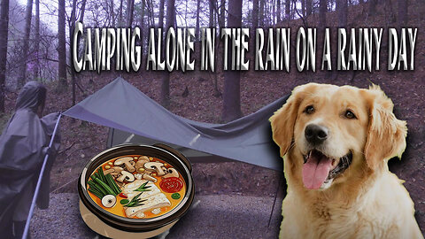 "Camping on a rainy autumn day: Delicious grilled food and hot noodles at Hillman Andante 4P"