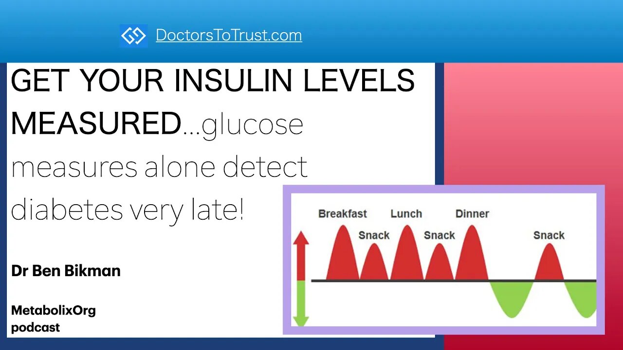 Ben Bikman1: GET YOUR INSULIN LEVELS MEASURED...glucose measures alone detect diabetes very late!