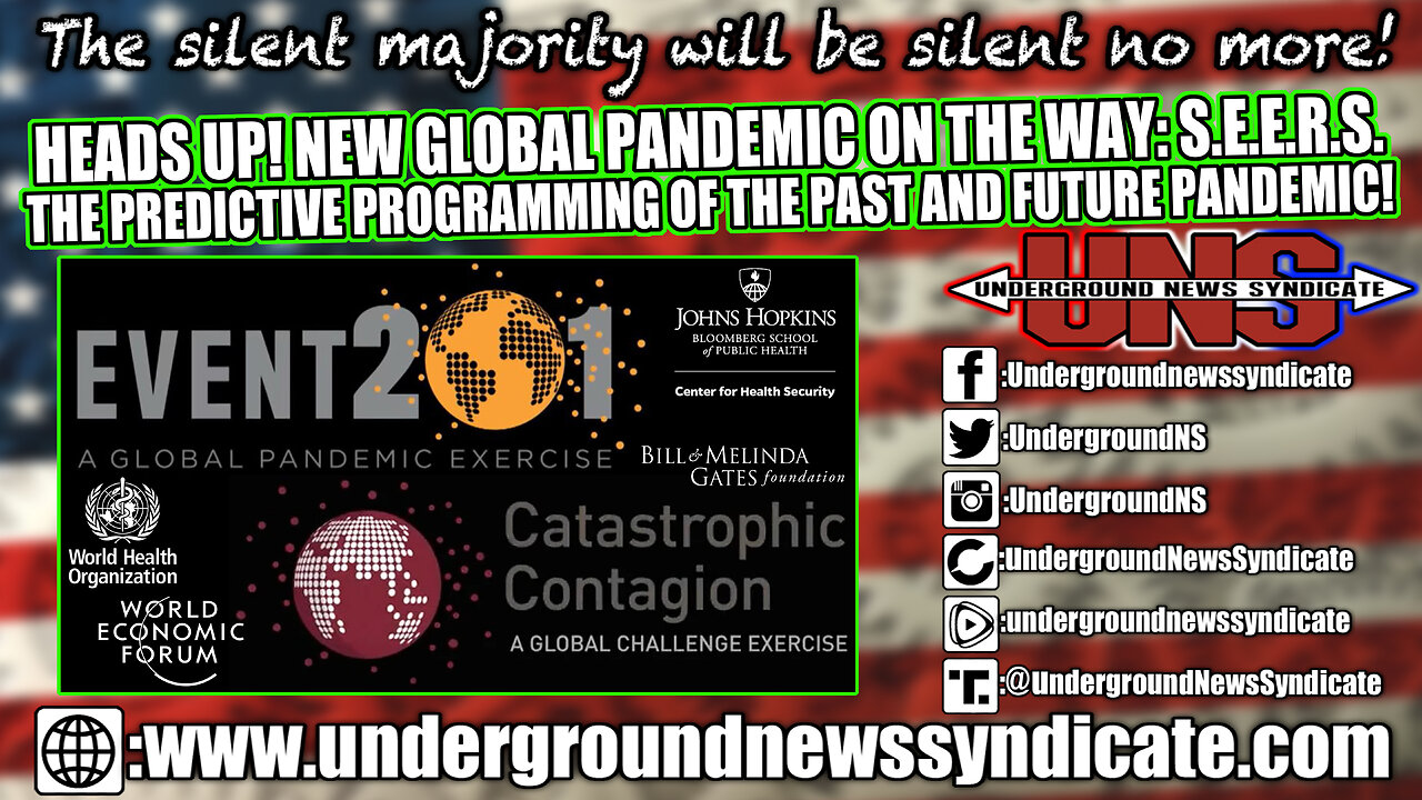 HEADS UP! New Global Pandemic on the way: S.E.E.R.S.