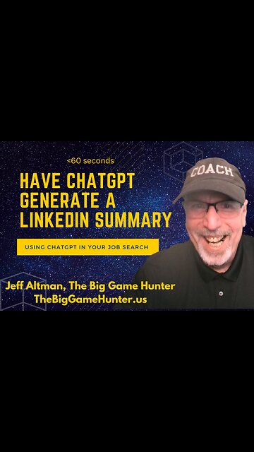 Have Chatgpt Generate a LinkedIn Summary