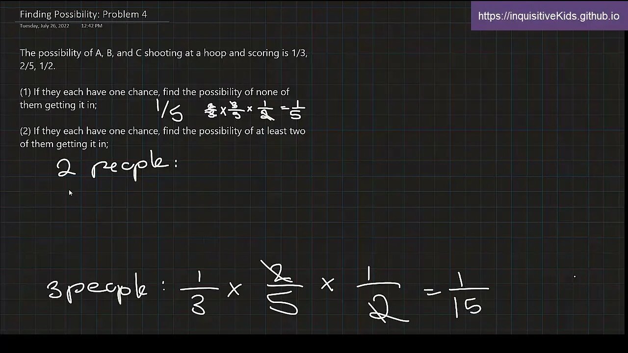 6th Grade Finding Possibility: Problem 4