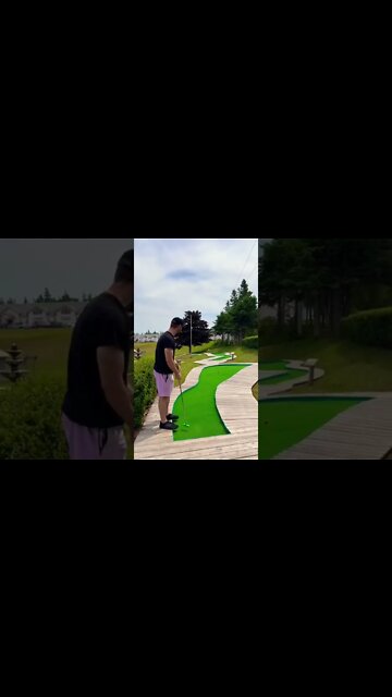 Close to a hole in one in Mini Golf