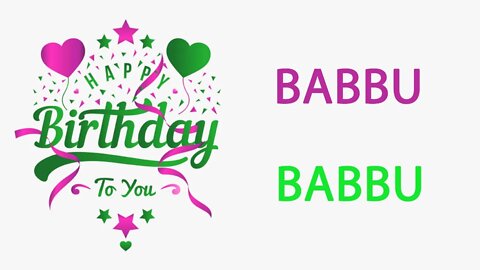 Happy Birthday to Babbu - Hindi Birthday Wish From Birthday Bash