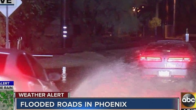 Roadway flooded near 27th Ave and Dobbins