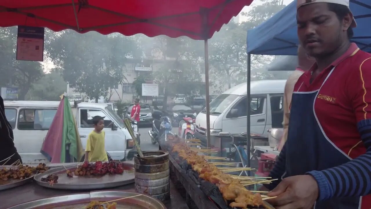 FoodStall Selling Variety of Meat