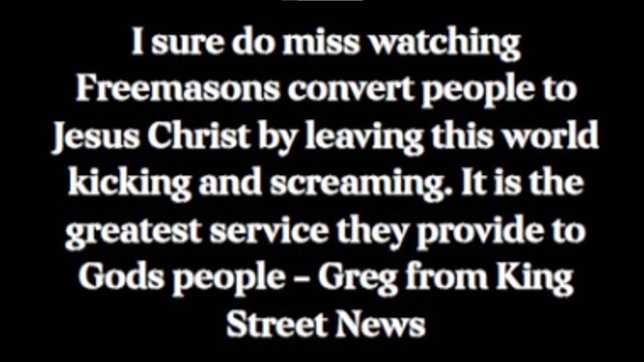 WHAT THE FREEMASONS STOLE FROM ME! THIS IS WHY THEY MAKE GOOD MEN BITTER! - King Street News