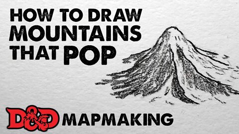 How to Draw Mountains That POP: Fantasy Mapmaking Tutorial for DnD
