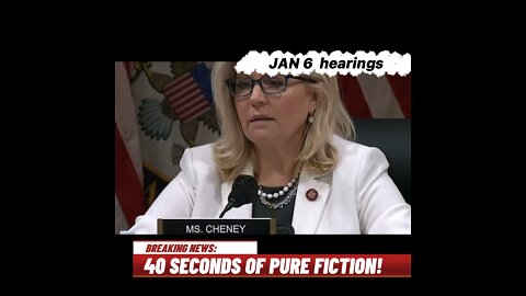 40 seconds of PURE FICTION ! (Jan6 Hearing)