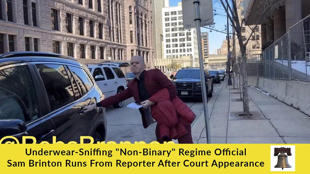 Panty-Sniffing "Non-Binary" Regime Official Sam Brinton Runs From Reporter After Court Appearance