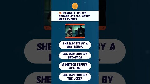 🦇 QUIZ_BATMAN: Barbara Gordon became Oracle, after what event? #batman #quiz #shorts