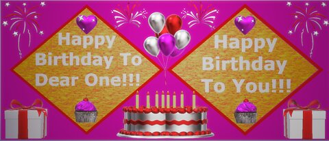 Happy Birthday 3D - Happy Birthday To Dear One - Happy Birthday To You - Happy Birthday Song