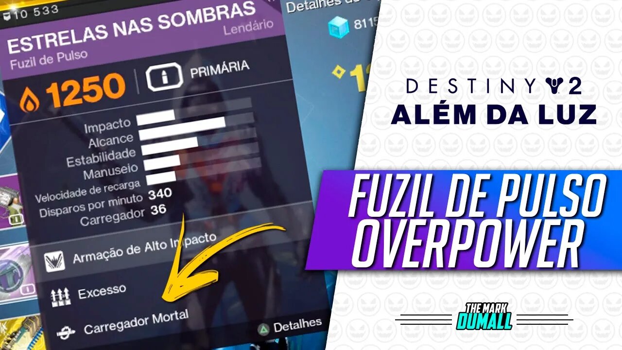 DESTINY 2 FUZIL DE PULSO ''ESTRELAS NAS SOMBRAS'' EXELENTE NO CRISOL