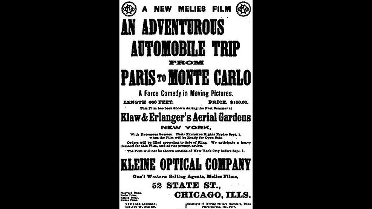 An Adventurous Automobile Trip/Le Raid Paris–Monte Carlo en automobile (1905 Film) -- Directed By Georges Méliès -- Movie