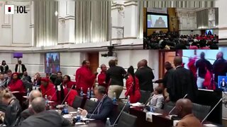 S EFF Members Thrown out of the National Assembly chambers at Parliament. (2)