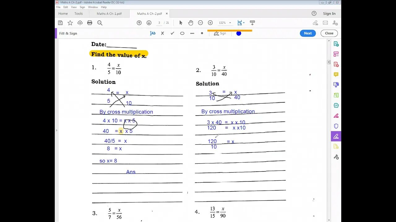Maths A Class 5 13 4 21