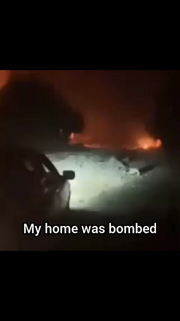 Sad footage from Syria, a man cries after is home was destroyed by Israeli air strikes this morning