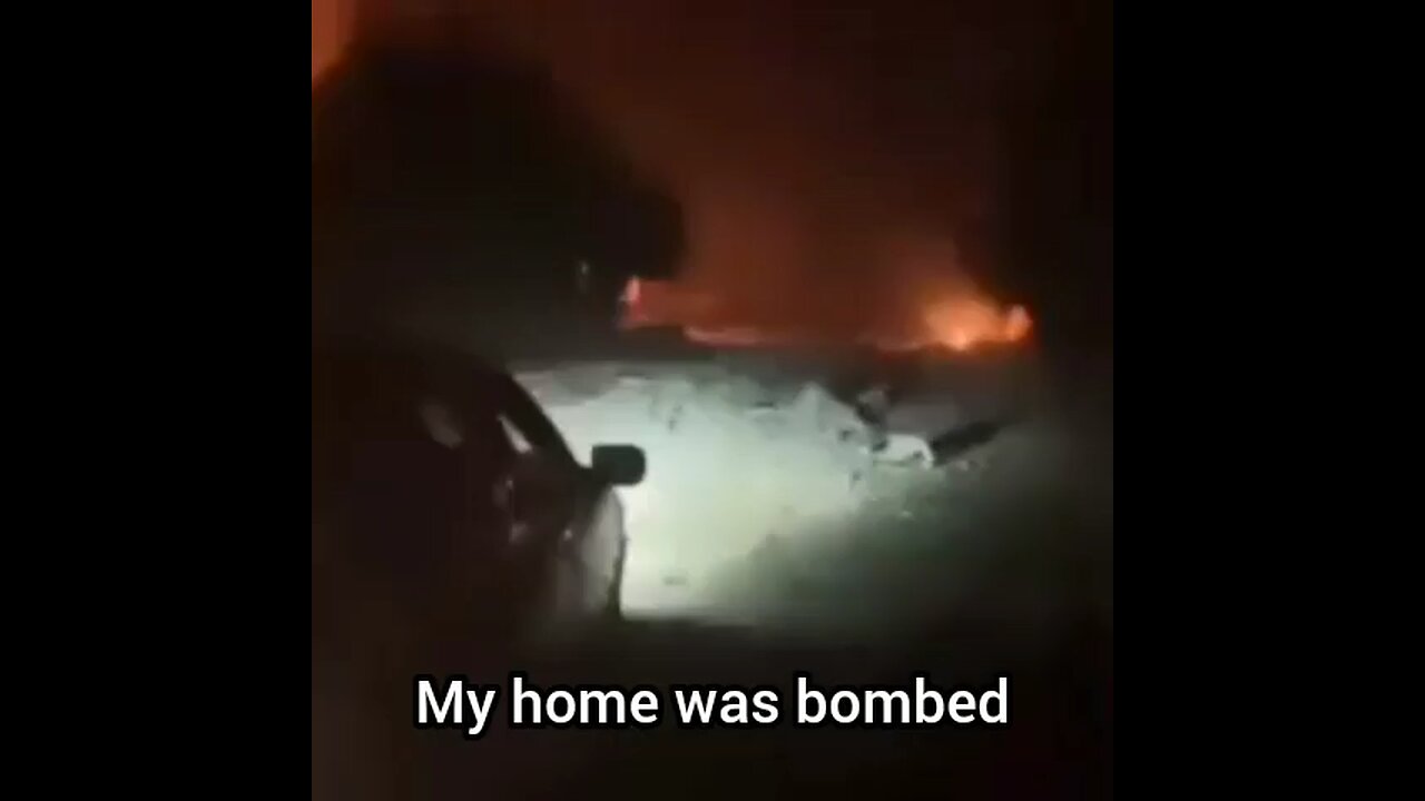 Sad footage from Syria, a man cries after is home was destroyed by Israeli air strikes this morning