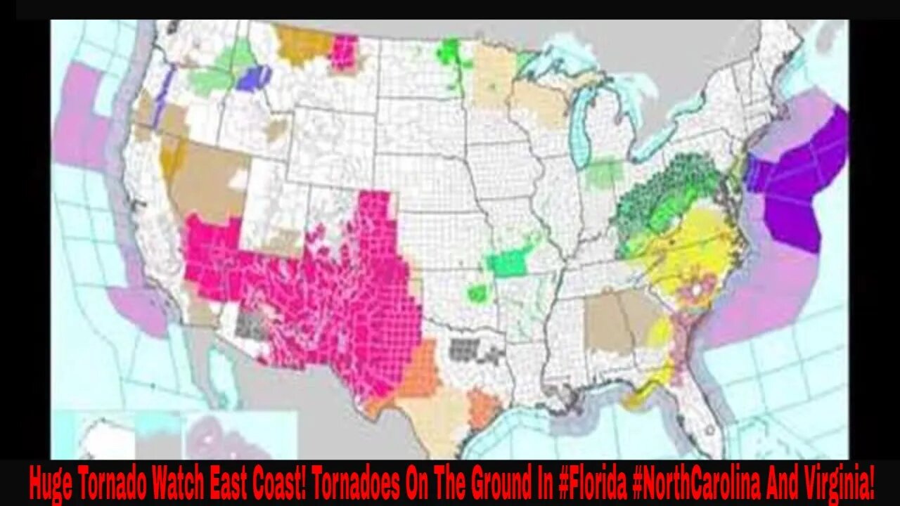 Tornado Watch Over Entire East Coast! Several Tornadoes On The Ground May 6th 2022!