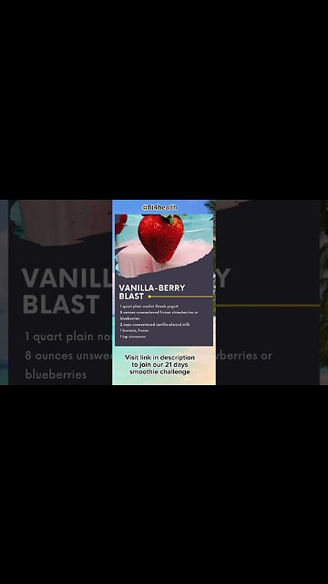 Vanilla berry blast | Vanilla smoothie ingredients | Vanilla Berry Protein Smoothie #shorts