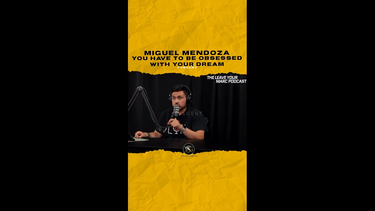 @miguelmendozaspeaks You have to be obsessed with your dream