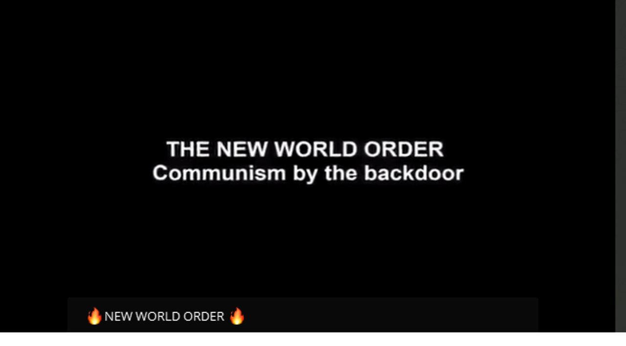 NEW WORLD ORDER 🔥 CHANNEL DISCLAIMER: 🔥SATANS WITCH BITCH