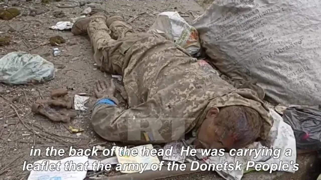 Ukrainian Zealots In The Azov Battalion Killed A Ukrainian Soldier Who Wish To Surrender!