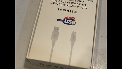 Look @ Amazon Basics Fast Charging 3A USB-C2.0 USB-A Cable USB-IF Certified 10-Foot White