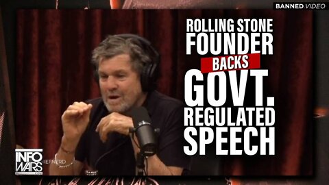 Rolling Stone Founder Backs Govt. Regulation of Free Speech