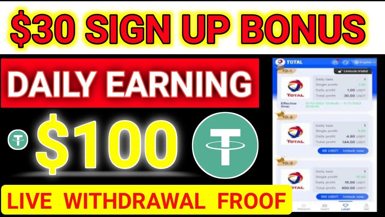 🔥$100 daily earning🔥 new crypto loot | Daily earning Free crypto | Live payment Withrow proof #totul