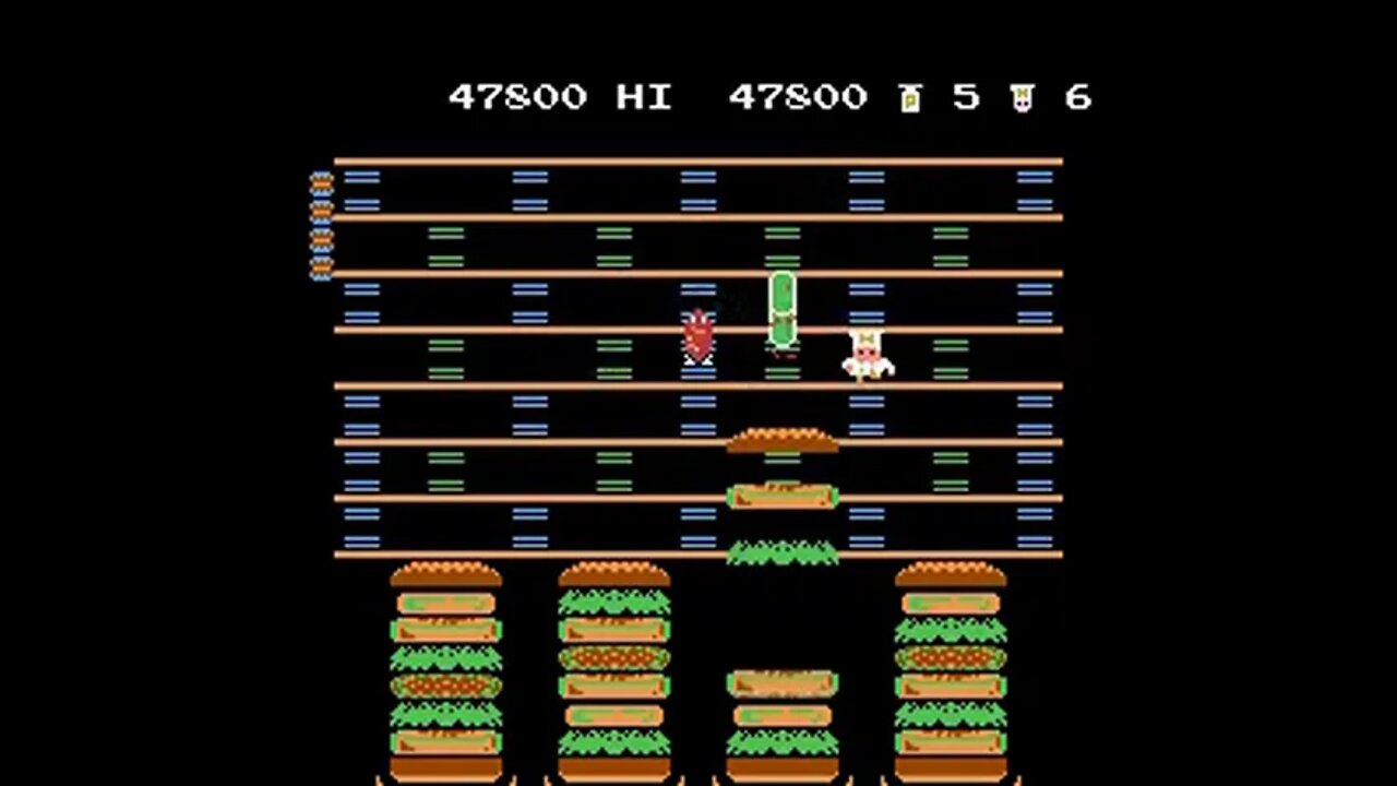 Trying out Burger Time on Project Nested (1.3) w/SNES9X